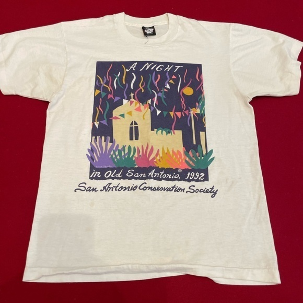 Vintage 1992 A Night in Old San Antonio NIOSA T-Shirt Screen Stars Best Large
